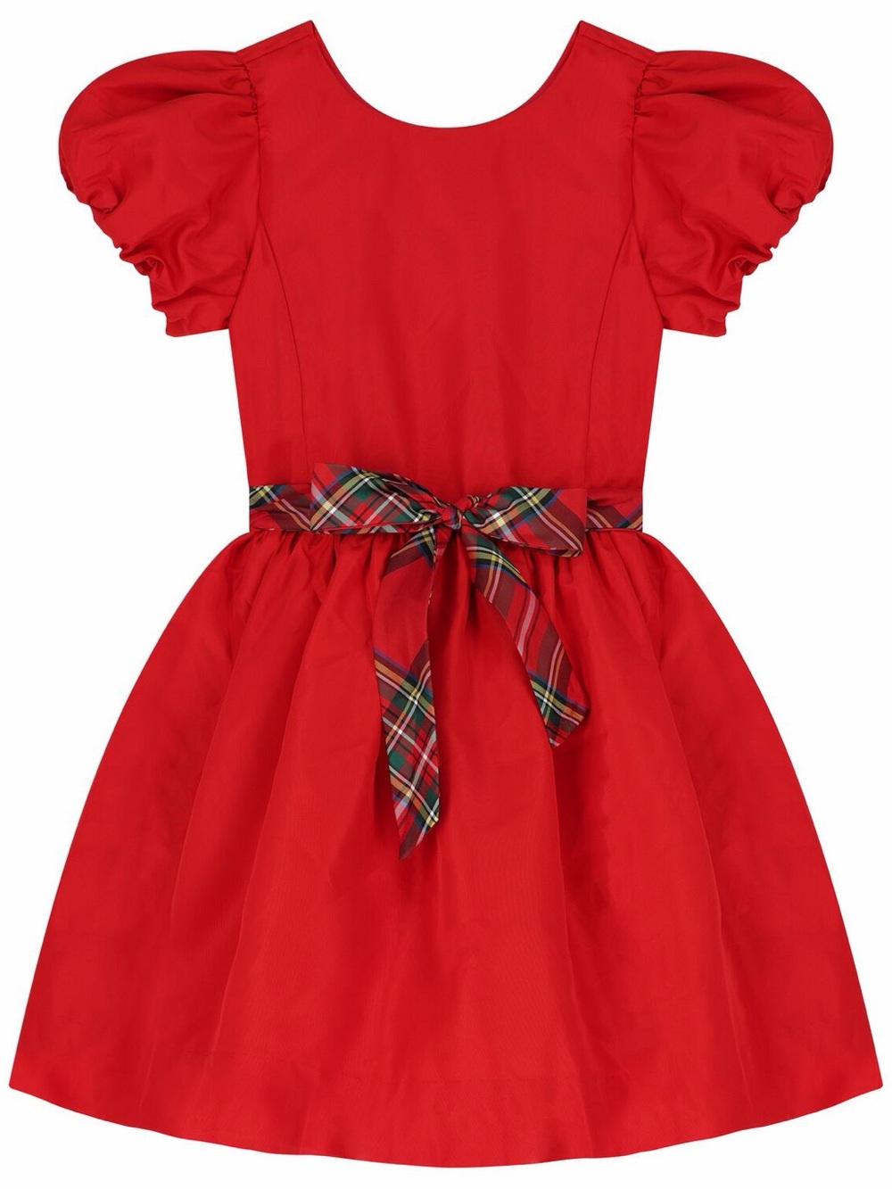 $200 Ralph Lauren Polo Tartan Plaid Bow Dress Girls Size 6x
